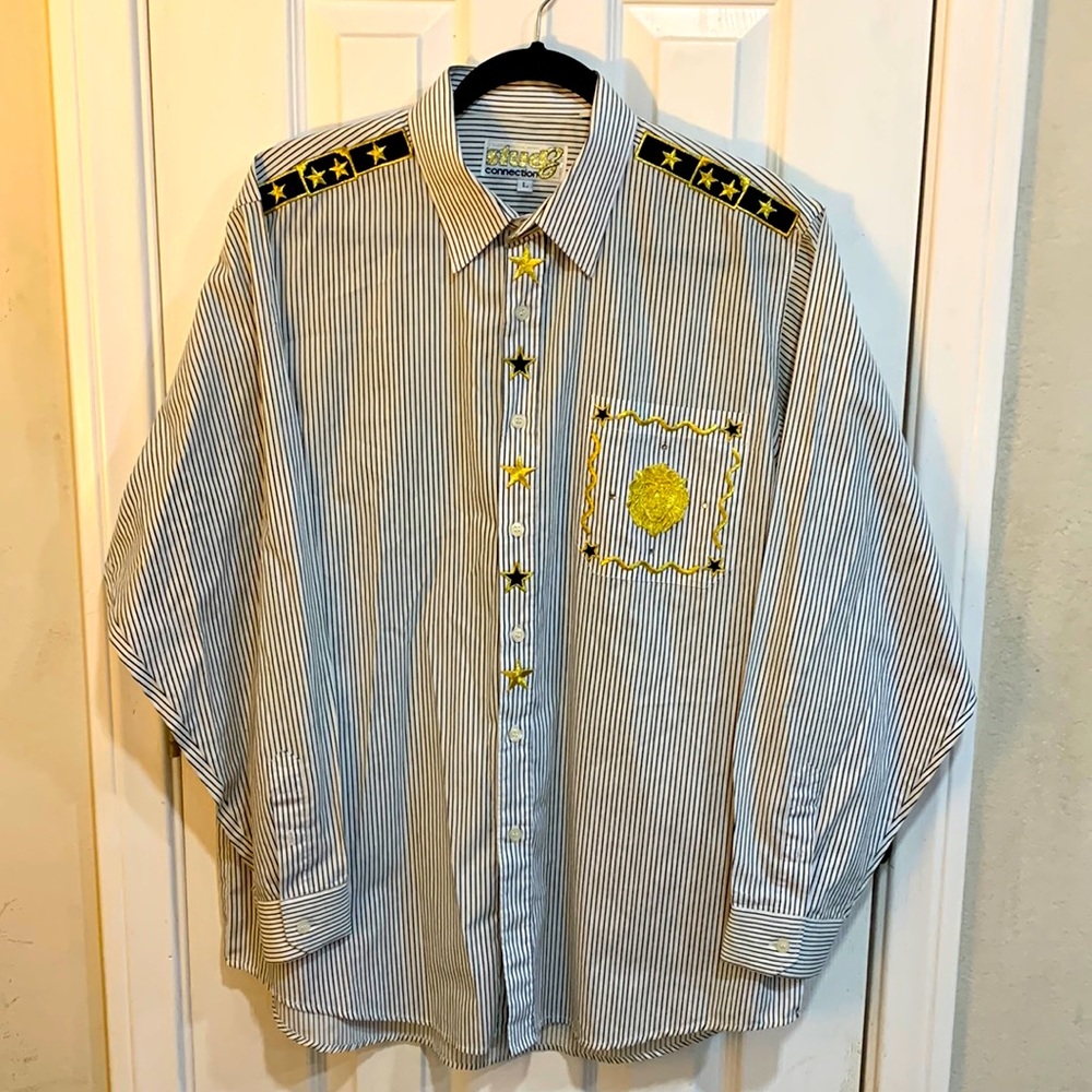 Vintage Studz Striped Button Down Shirt, size L